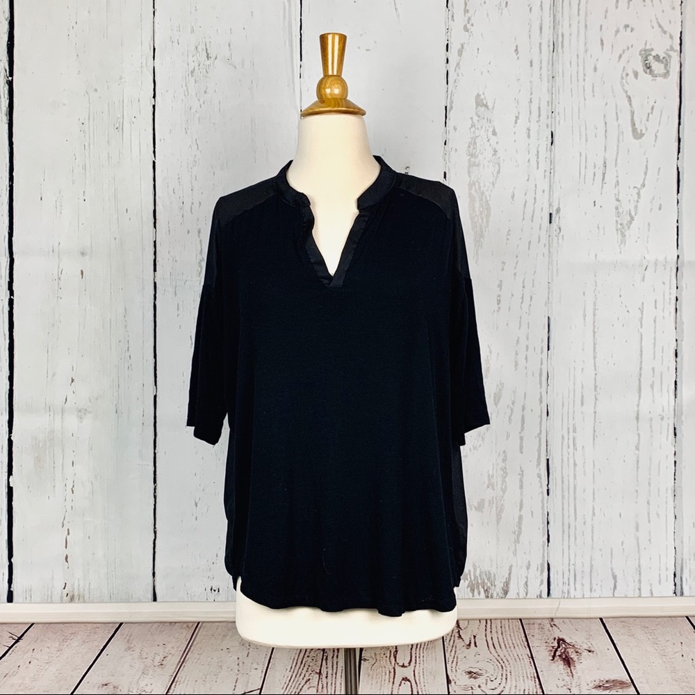 NORDSTROM || OLIVE & OAK Sheer Back Panel Top